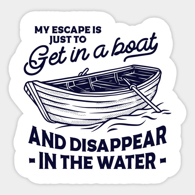 Get in a boat Sticker by Vintage Division